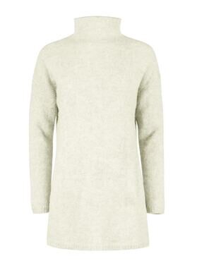 Peruvian Connection Balie Alpaca Cream Women's Tunic Sweater Cozy Mock Neck L